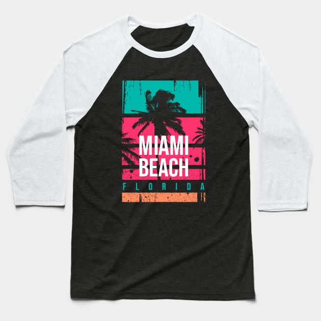 Miami Beach Baseball T-Shirt by kani